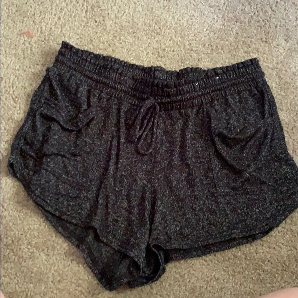 black shorts